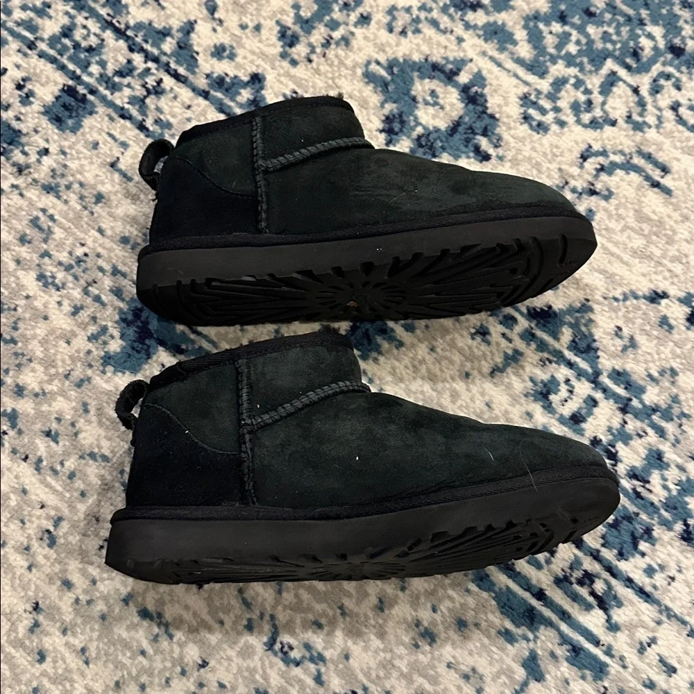 UGG Women's Black Suede Ankle Winter Boots